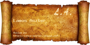 Lamos Aszter névjegykártya